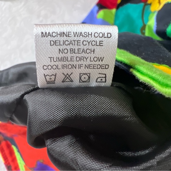 Erin Neon Multicolor Floral Print Spring Easter Full Zip Blazer Jacket Size XL - Picture 8 of 12